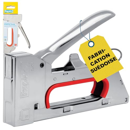 Rapid R153 PRO Graffatrice Manuale per Graffe per n. 53, Dotata di Impugnatura Ergonomica, Parti Interne in Acciaio, Adatta a Lavori di Tappezzeria, Realizzata in Svezia (5001665)