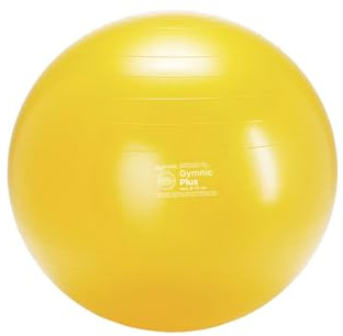 GYMNIC Plus Fit-Ball Palla Ø 75 cm gialla per fisioterapia, fitness e riabilitazione, ideale per esercizi posturali, seduta dinamica e allenamento funzionale, per uso domestico e professionale