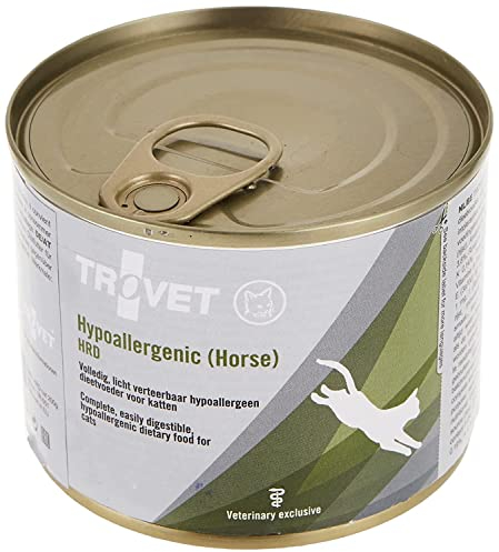Trovet Hypoallergenic Pferd & Reis HRD | 12 x 200 g | Diät-Alleinfuttermittel für Katzen mit Futtermittelunverträglichkeiten | Kann hilfreich dabei Sein Juckreiz zu reduzieren