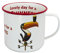 Enamel Toucan On Weathervane Design Mug with Lovely Day for a Guinness