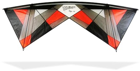 REVOLUTION Kites Reflex XX Sport Wing Kite (Handles/Line Set / 1 Spare Shaft / 1 Spare Reflex Ring) (Black/Red)