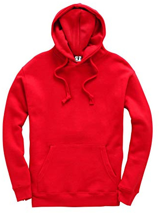 D&H CLOTHING UK premium vuxen unisex premium XS–6XL pullover tung blandad fleece jumper arbetskläder tröja huvtröjor topp enkel BNW unisex, Röd, XXL