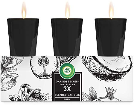 Air Wick Garden Scents Long-Lasting Scented Candles, Mixed Fragrance Boxed Gift Pack