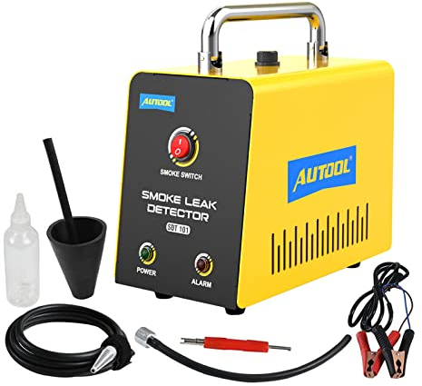 Autool SDT101 Détecteur de Fuite de fumée de Voiture Evap Détecteur de Fuite sous Vide Pipeline Carburant Appareil de Diagnostic de fumée Compatible avec Les Voitures, camions, Bateaux, motoneiges