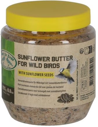 Sunflower Butter for Wild Garden Birds 240g � High Energy Bird Food � Made from Sunflower Seeds � Easy to Use � For Peanut Butter Bird Feeders