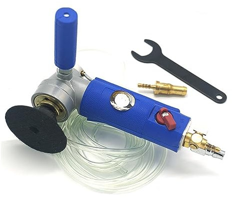 Pulidora de piedra eléctrica en húmedo, Lijadora neumática de agua de aire de 3 4 pulgadas de tipo alimentado con agua profesional, amoladora pulidora de lijadora húmeda de aire, velocidad libre: 0-