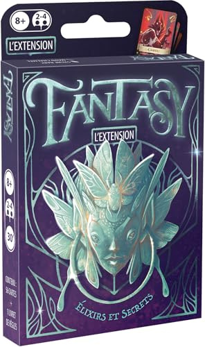 Asmodee - Extension Fantasy 2 - Jeu de Cartes Stratégique pour Adultes & Enfants dès 8 Ans - Jeu de Société Extension avec Hommes, Garous, Ogres, Secrets, Élixirs - 2 à 4 Joueurs- Version Française