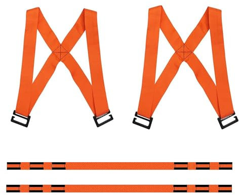 Bande de Transport à Deux Personnes, Sangle de Déménagement Portable et Polyvalente, Renforcée pour le Levage et le Déplacement d'Objets Lourds, Appareils Électroménagers et Meubles, Réduit la Fatigue