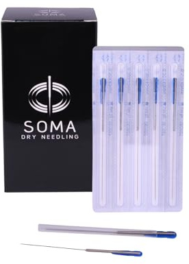 Punción Seca y Acupuntura | Acero Quirúrgico Japonés | Tubo Guía Estéril | Triple Afilado Indoloro | Caja de 100 Uds. para Fisioterapia y Acupuntura | 0.30 X 60 mm