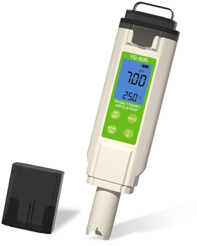AURIVEE Tester Acqua 7-in-1，Misuratore Digitale pH TDS EC ORP Salinità S.G & Temperatura per Piscine Salate, Vasche Idromassaggio, Acquari, Idroponica & Acqua Potabile - Kit Test Acqua Professionale