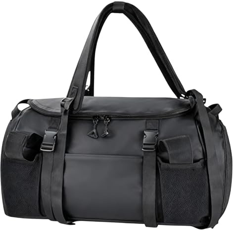 Borsa da palestra da uomo, grande capacità di separazione per asciutto e bagnato, borsa da yoga per viaggi, pernottamento, fine settimana, viaggi d'affari, ospedale, fitness, allenamento, boxe