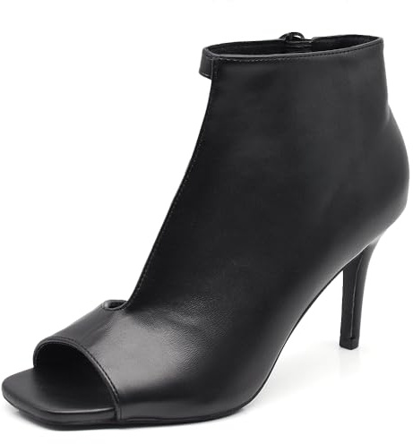 Stivaletti Scarpe da Donna Sandali A Tronchetti Spuntati da Sera Cerimonia Matrimonio Tacco A Spillo LY7901 Nero N.37