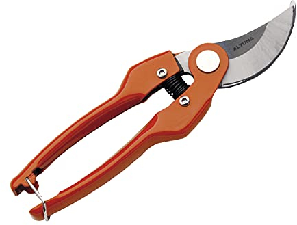 Tijera de Poda a Una Mano Pruning J469-20 - Ajuste Manual - Corte Bypass para Trabajos de Precisión - Resistente y Muy Ligera - Tijera de Jardinería Fabricada en Acero Forjado - Altuna