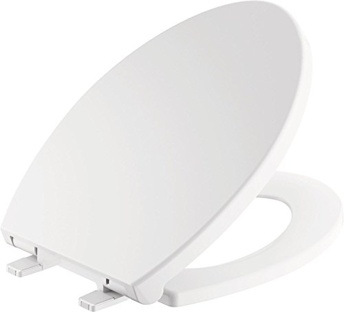 Delta Faucet 810903-WH Morgan Elongated Standard Close Toilet Seat with Non-slip Seat Bumpers, White