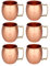 Zap Impex ® Kupfer Moscow Mule handgefertigt Reines Kupfer Ebene Moscow Mule Becher Set von 6