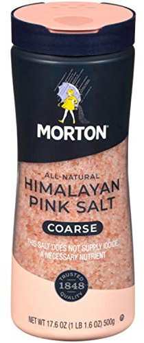 Morton Salt All-Natural Himalayan Pink Salt, Coarse, 17.6 Ounce