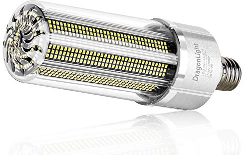 DragonLight 200W Lampadina a LED super luminosa da(sostituisce 1200 Watt), E40, 5000K luce bianca fredda, 27000 lumen, per illuminazione di grandi dimensioni, garage, magazzino, officina, cortile