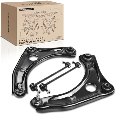 A-Premium 4Pcs Front Suspension Kit, Lower Control Arm, Sway Bar Link, Compatible with Nissan Versa 2012-2019, Versa Note 2014-2019