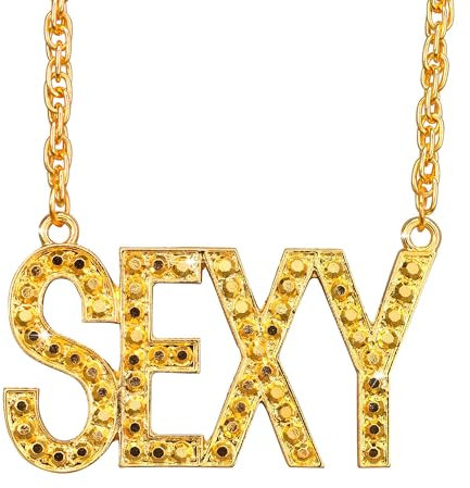 W WIDMANN MILANO Party Fashion - Halskette mit verschiedenen Anhängern, Schmuck, Accessoire für Faschingskostüme