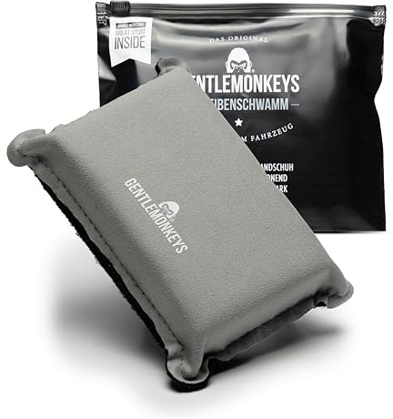 GENTLEMONKEYS Profi-Scheibenschwamm • Fensterschwamm für streifenfreie Autoscheiben • Autoschwamm gegen Beschlagene Scheiben • Fenster Putzschwamm mit 2 Reinigungsseiten • Beschlaghemmend