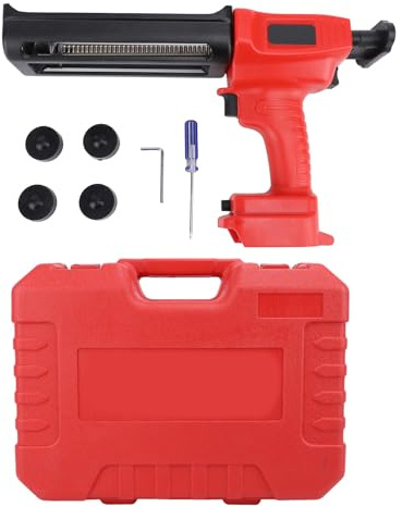 Pistolas de Calafateo, Pistolas de Calafateo Eléctricas ABS y Aleación de Aluminio Doble Potencia Doble Empujador Diseño Antigoteo Herramienta de Calafateo Eléctrica, Herramienta