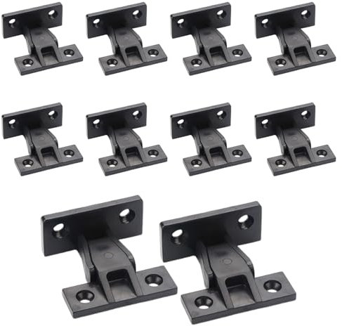 10 Pcs Push-in Plinth Fasteners, ABS Press Fit Panel Clips, Quick Fitting Furniture Panel Connectors for Kitchen Cabinets, Wardrobe, Bed, and Table