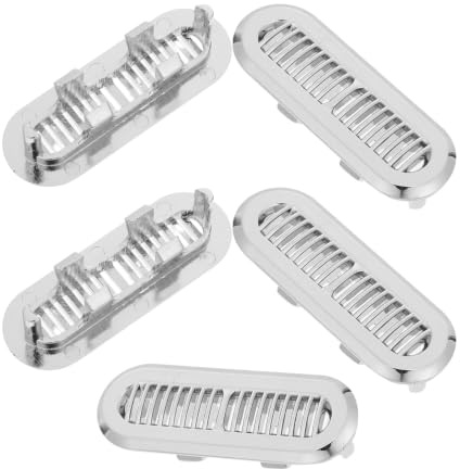 Kichvoe Protector de Rebosadero para Fregadero 5 Piezas Tapa Rectangular de Acero Inoxidable Función Antidesbordamiento para Cocina y Baño Accesorio para Lavamanos