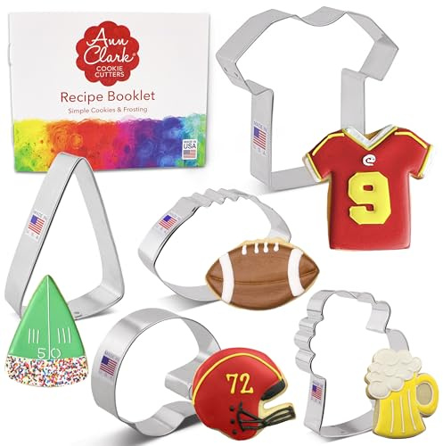 Ann Clark Football Cookie Cutter Set of 5, Made in USA