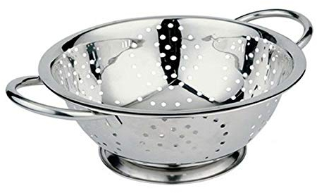 Acense Stainless Steel Colander 24cm Coloured (Silver)
