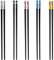 SZXMDKH Fiberglass Chopsticks, 5 Pairs Non Slip Reusable Chopstick Set for Sushi Noodles Rice, Gold Black Pink Blue Silver, Dishwasher Safe