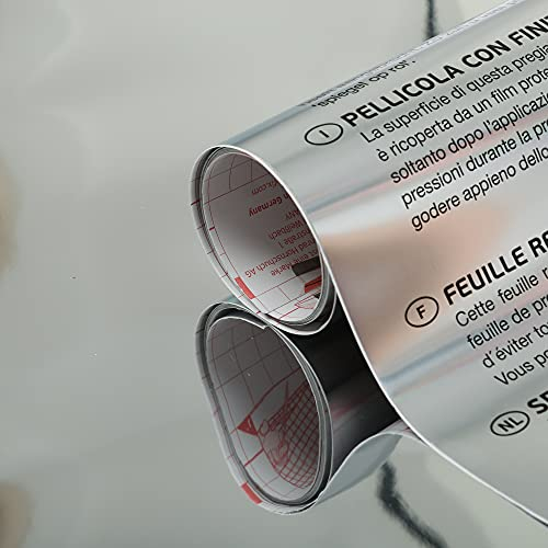 d-c-fix Spiegelfolie selbstklebend 90 cm x 1,2 m - Klebefolie Spiegel-Ersatz Möbelfolie Deko-Folie für Tür, Möbel & Schranktüren Schrank Klebespiegel Türspiegel dekorativ zum aufkleben