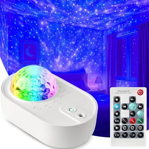 Retoo Sternenhimmel Projektor Nachtlicht Polarlicht mit Bluetooth Musik Lautsprecher, Sternenlicht Projektor mit Fernbedienung, Galaxy Planetarium, Stern Lampe für Deko Kinder Erwachsene Zimmer