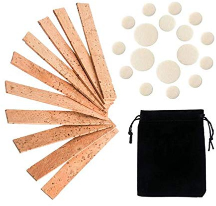 Eighosee Kit de repuesto de 27 accesorios para instrumentos de clarinete, incluye 10 corchos de conexión de cuello y 17 almohadillas para instrumentos de viento de madera