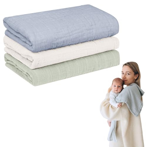 Furora BABY Salviette di garza per bambini 80x80 cm, taglia XL, mussola super morbida, cotone biologico Oeko-TEX 100