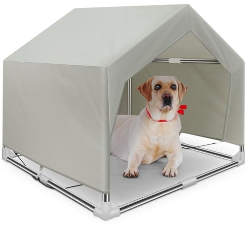 Hundeschattenschutz Outdoor Mittelzelt Hundehaus für mittelgroße Hunde, Outdoor-Hundezelt, Außensonnen-Regendach Haustierhaus für Katzen, Kaninchen und andere Haustiere