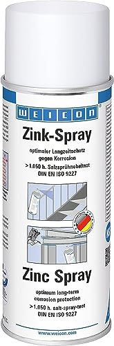 WEICON Zink-Spray 400 ml, Rostschutzfarbe für alle Metalle, Korrosionsschutz, Farbe: leicht angewitterte Feuerverzinkung