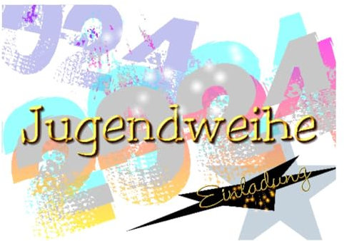 DigitalOase 2 Einladungskarten Jugendweihe 2024 Jugendweihekarten MIT INNENTEXT 2 Klappkarten 2 Kuverts A6#WALK