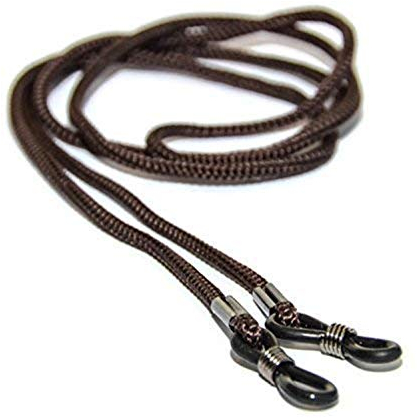 SPORTS WORLD VISION 4 x Spec Braun Anti-Rutsch-Nylon-Brillenketten-Umhängeband, Brillenband für Brillen, Brillenketten-Lanyard-Umhängeband, Sonnenbrillen-Umhängebandhalter
