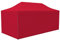 Vispronet Profi Faltpavillon Basic - 3x6 m in Rot - 4 Vollwände - Scherengittersystem - Farbe & Größe wählbar