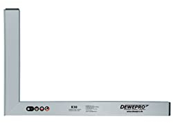 DEWEPRO® Aluminium Bauwinkel 90° mit Anschlagsleiste - Winkel - Maurerwinkel - Anschlagwinkel - Profilwinkel - Aluwinkel - 150x80cm
