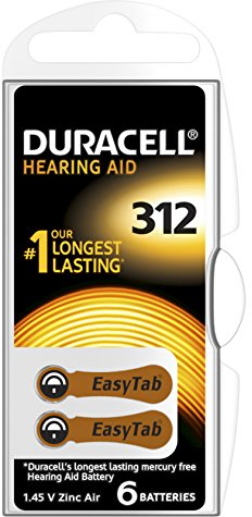 60 Duracell Activair Hearing Aid Batterien Gr. 312 Hörgerätebatterien (10x 6er Blister) PR41 Braun 24607
