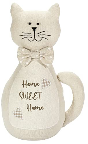 SPOTTED DOG GIFT COMPANY Türstopper Tier Deko Katze Türstopper Sack für Boden, Schwer Stoff Türsack Home Sweet Home 1,5 kg, Katzen Deko und Geschenk für Katzenlieberhaber