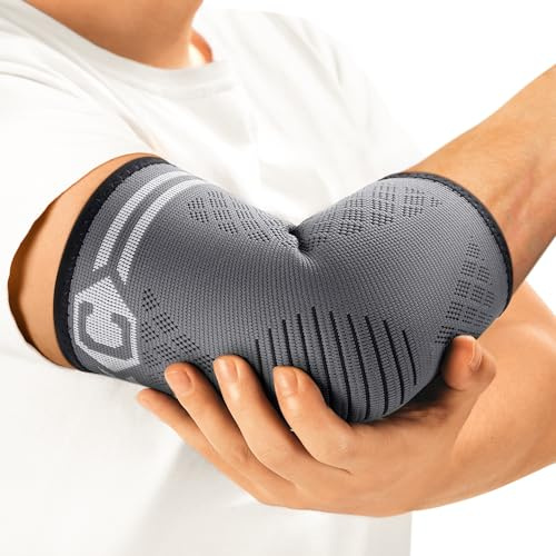 CAMBIVO Tutore Epicondilite Gomito 2 pz, Gomitiera per Epicondilite Tendinite, Fascia Gomitiere Palestra, Tutore Gomito Compressione Unisex per Gomito del Tennista Golfista, Pallavolo, Fitness, Sport