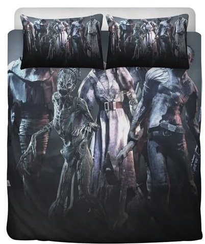 STARSAY Dead by Daylight Bettwäsche 135x200cm Bettbezug + 2 Kissenbezug,Kinder Bettwäsche-Sets Mit Reißverschluss Junge Geschenke Spielfans (Spiele1)