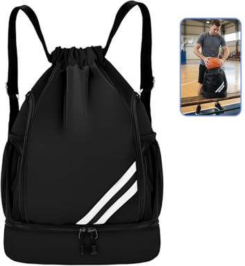GVTCO Sac Piscine Homme Femme Étanche, Sac à Dos de Sport avec Compartiment Chaussures, Sac de Gym Pliable avec Poches, Idéal pour Natation, Voyage et Fitness