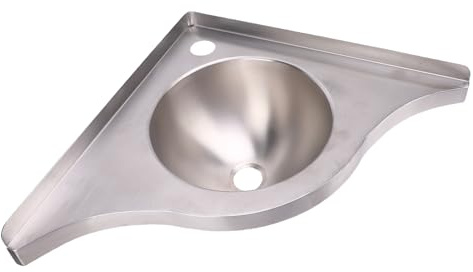 Rcniso Lavello Ad Angolo per, Lavello Ad Angolo da Cucina, Grande capacità, 15,7 X 15,7 X 5,1, Acciaio Inossidabile 304, Ampie Applicazioni, Uscita da 40 Mm, Drenaggio Efficiente per Yacht