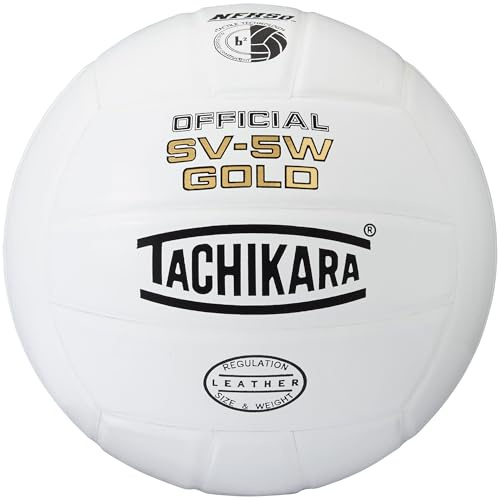 Tachikara SV5W Gold Competition Premium Leder Volleyball (weiß)