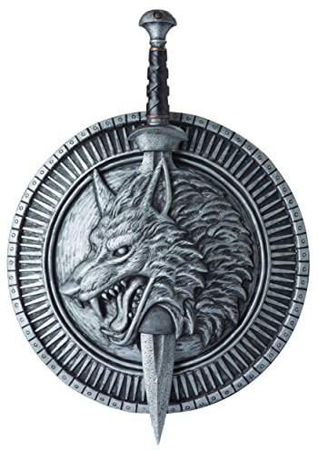 California Costumes Men's Wolf Master Shield & Sword, Silver/Black, One size