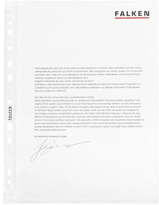 Falken brochure Covers Transparent Standard - Grained (100 Pieces) a4 Transparent genarbt