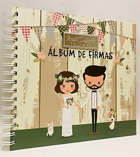 Libros de Firmas para Boda GRABADOS personalizados álbum de firmas GRABADO PERSONALIZADO original